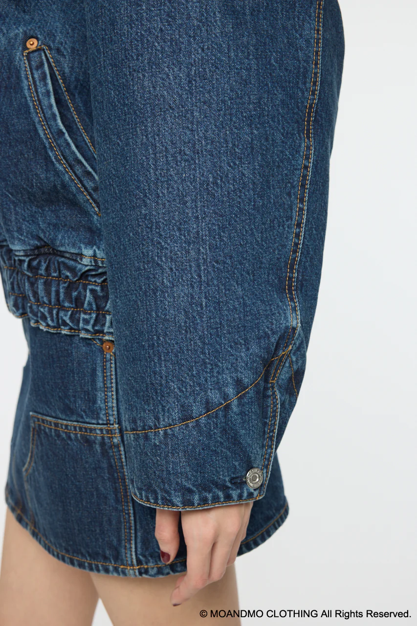MOANDMO DENIM PADDED JACKET - Image 9