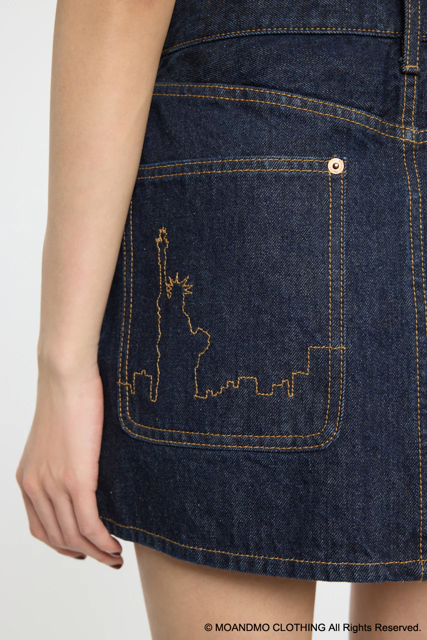 MOANDMO EMBROIDERY MINI SKIRT - Image 7