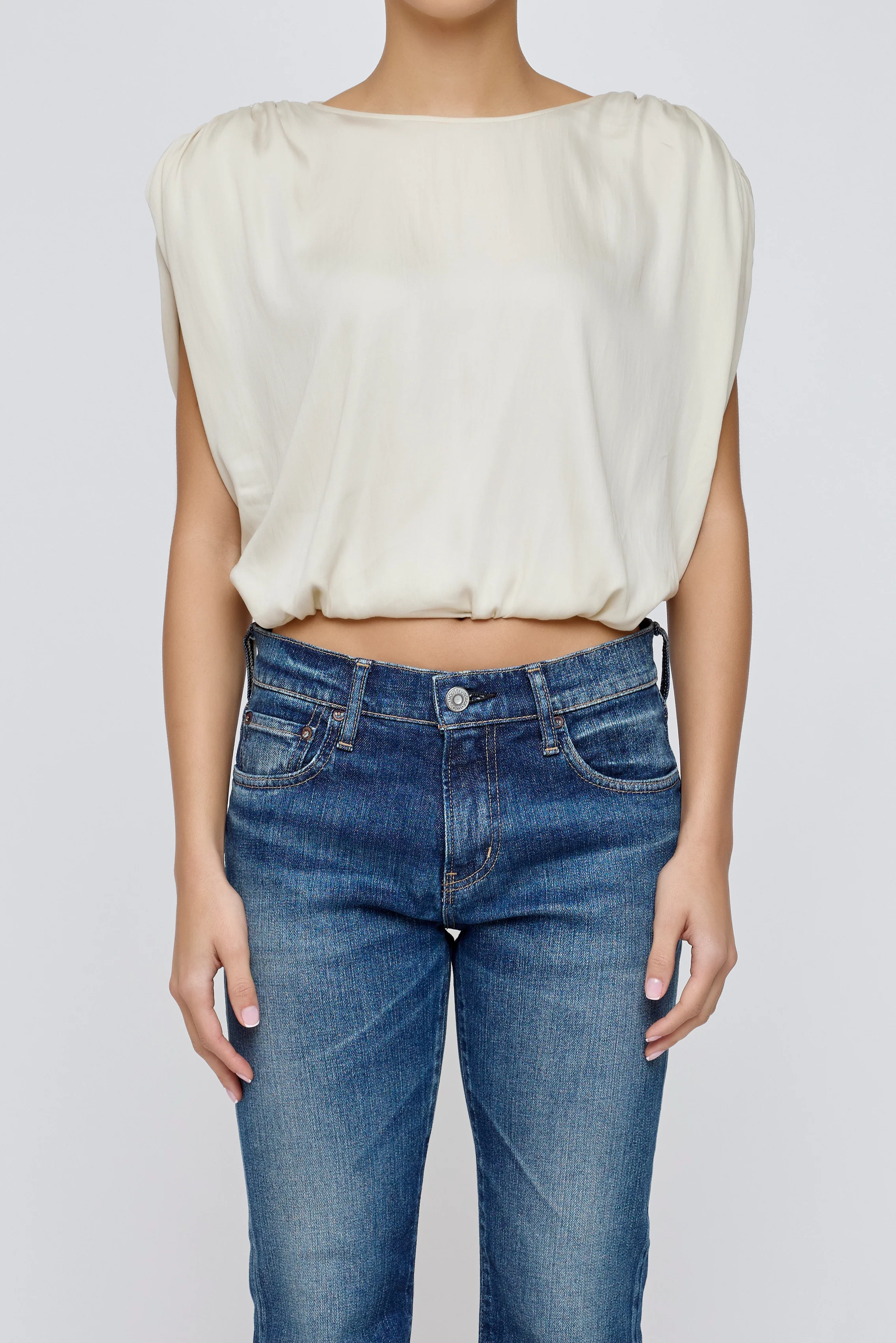MV SATIN SHELL CAP TOP