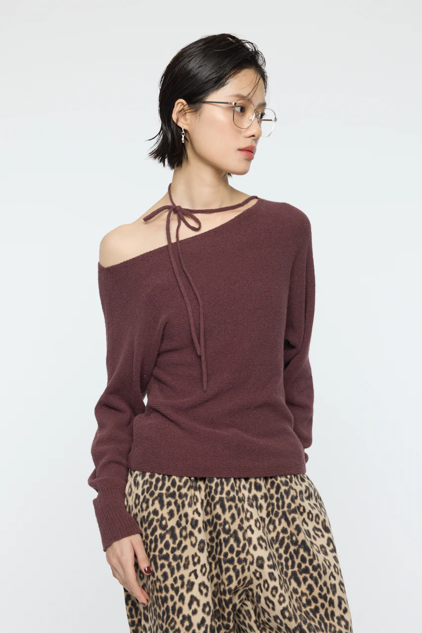 ONE SHOULDER KNIT TOP - Image 10