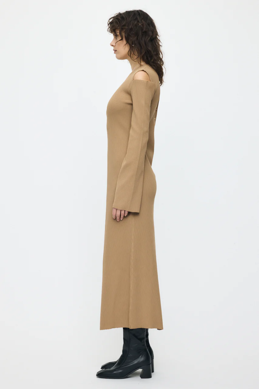 OPEN SHOULDER KNIT DRESS - Image 4