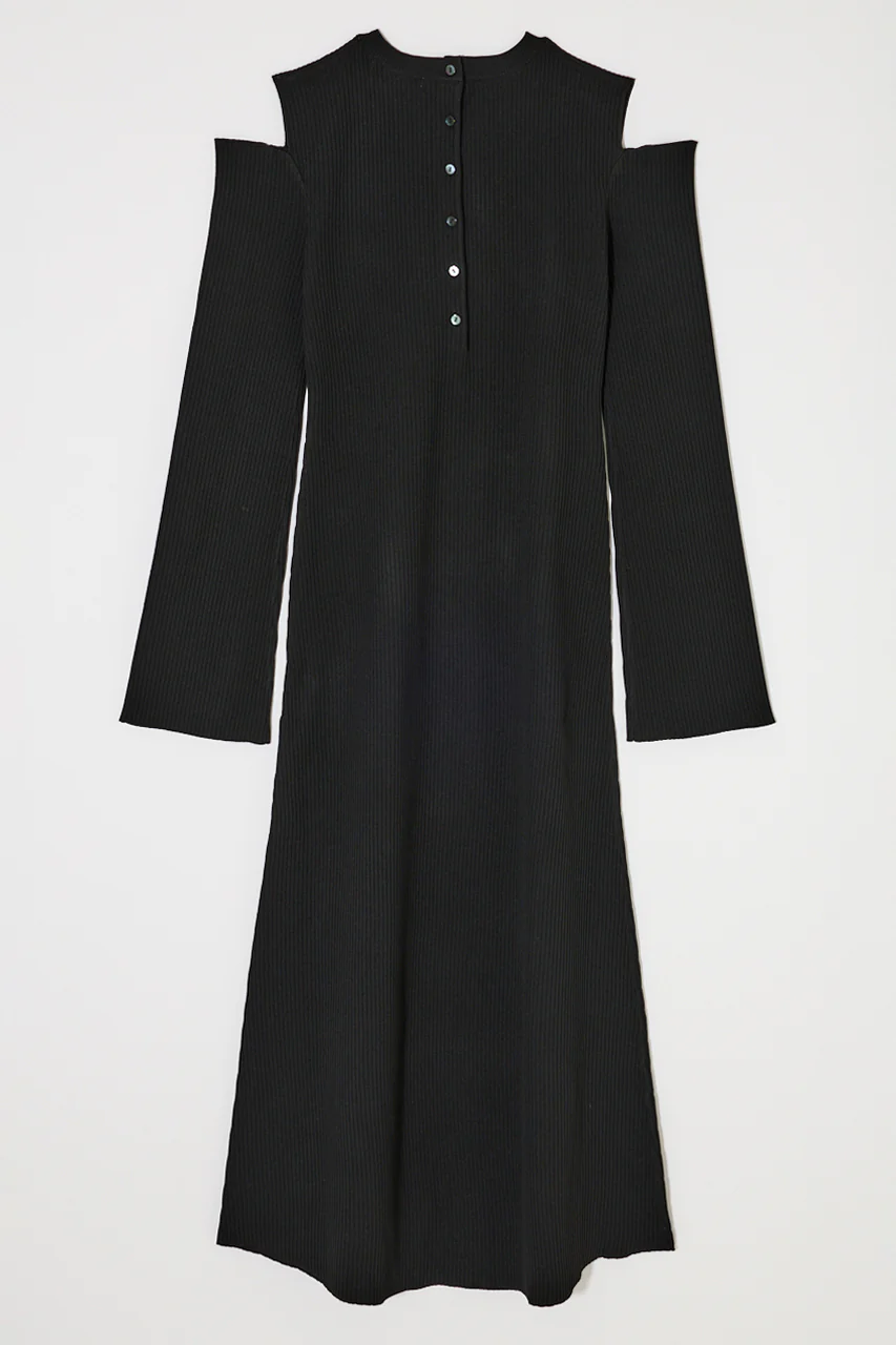 OPEN SHOULDER KNIT DRESS - Image 3