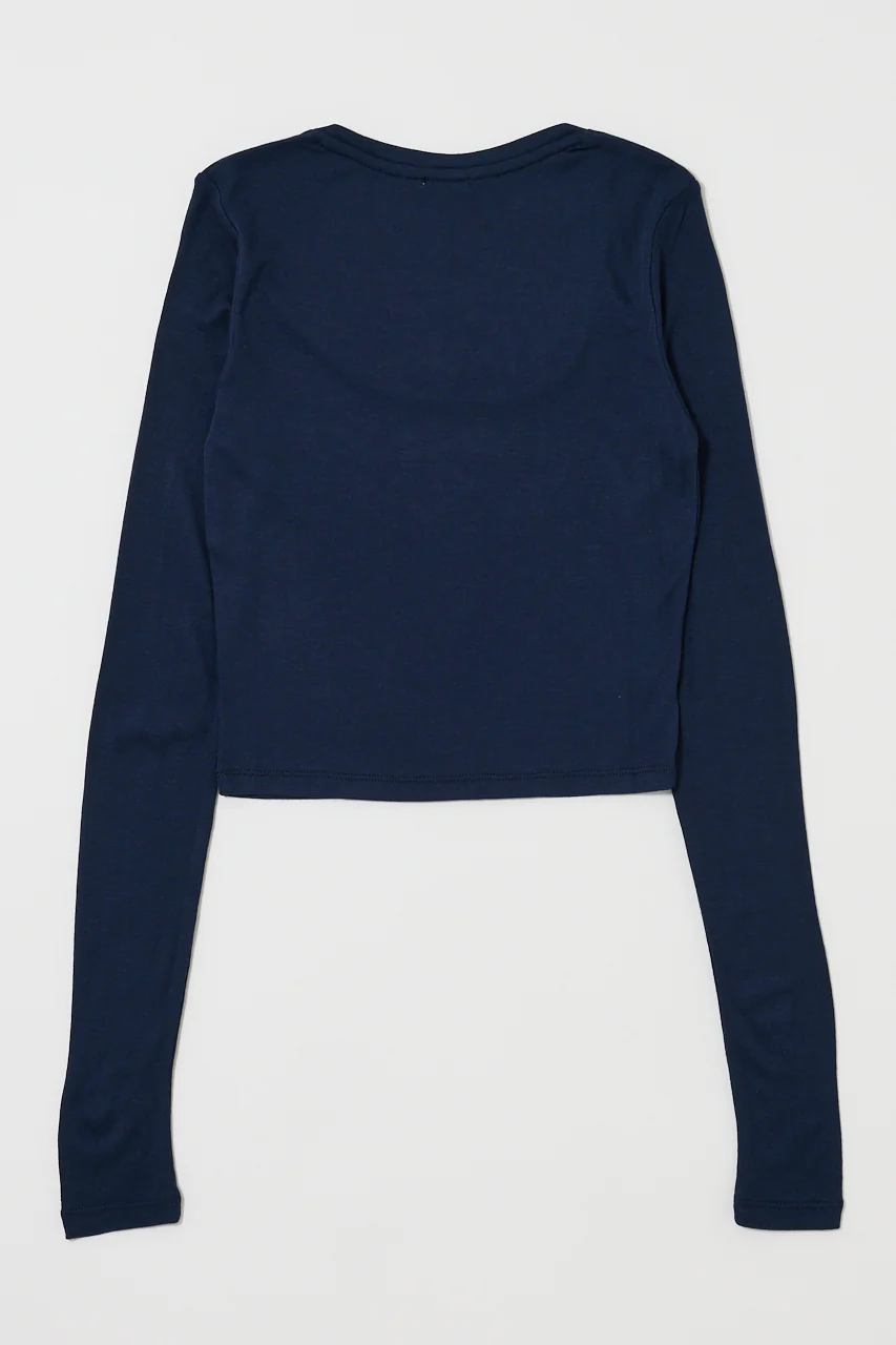 SCOOP NECK LONG SLEEVE TEE - Image 2