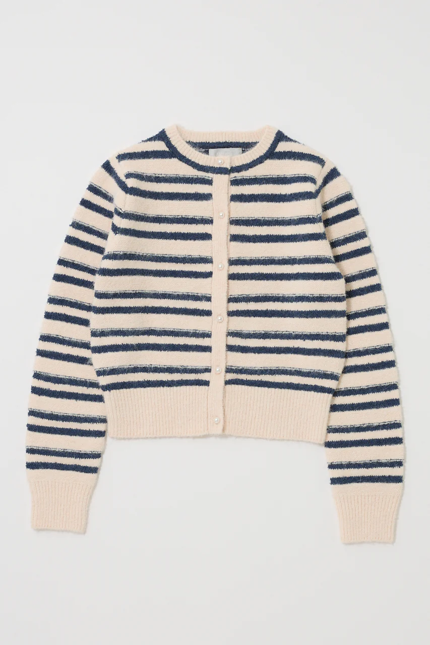 SHADOW STRIPE KNIT CARDIGN