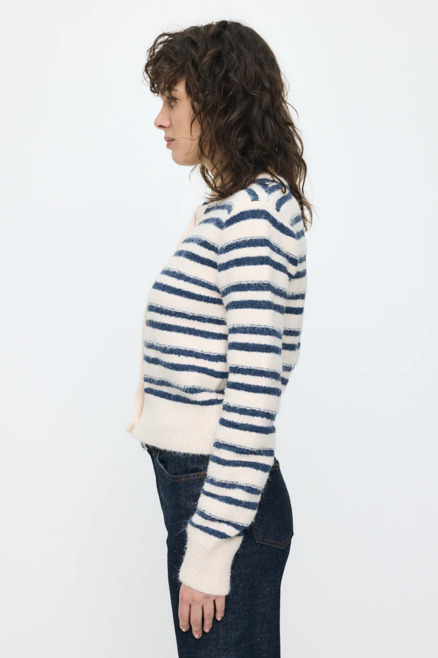 SHADOW STRIPE KNIT CARDIGN - Image 4