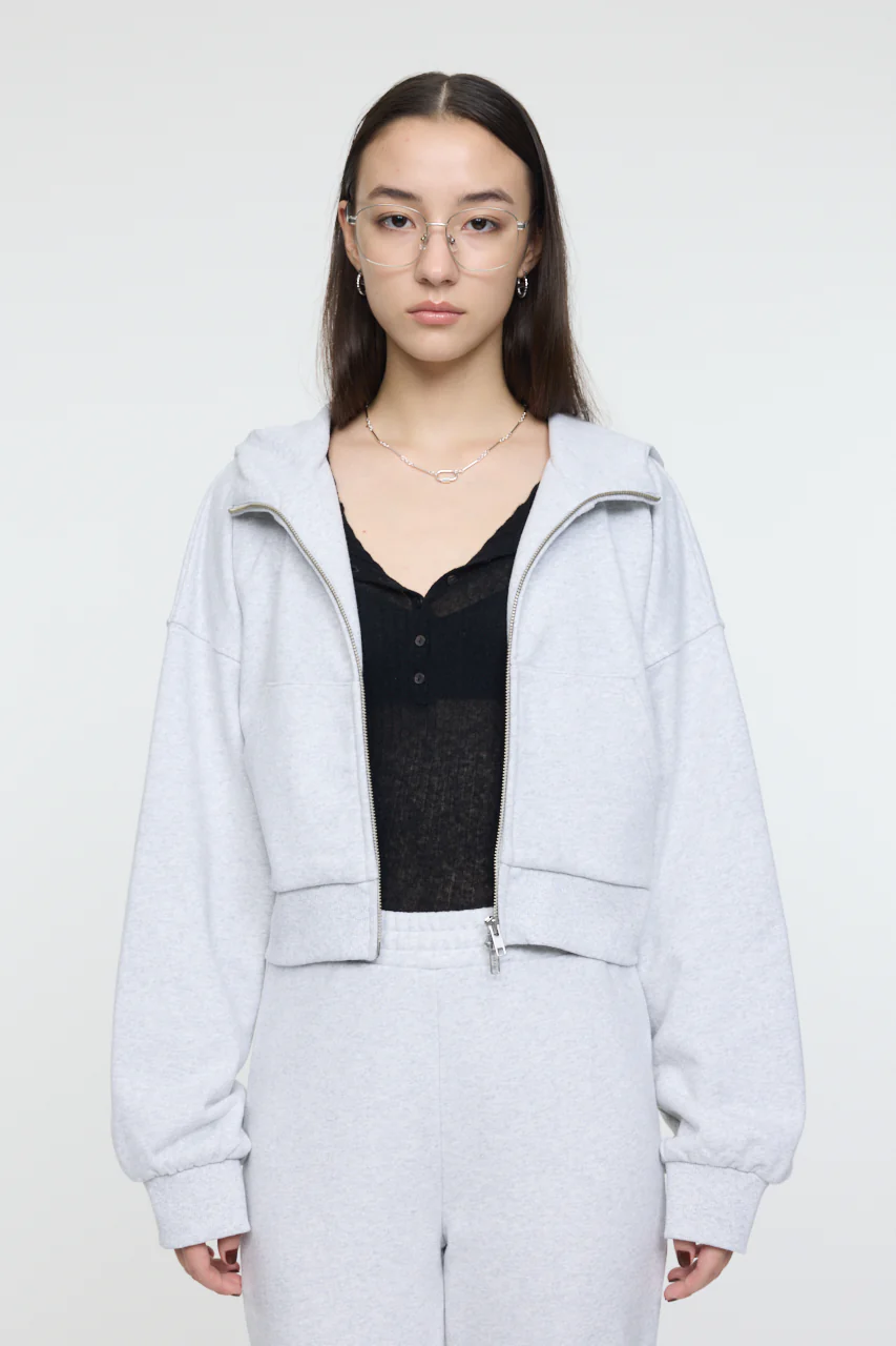 SHORT ZIP UP HOODIE - Image 2