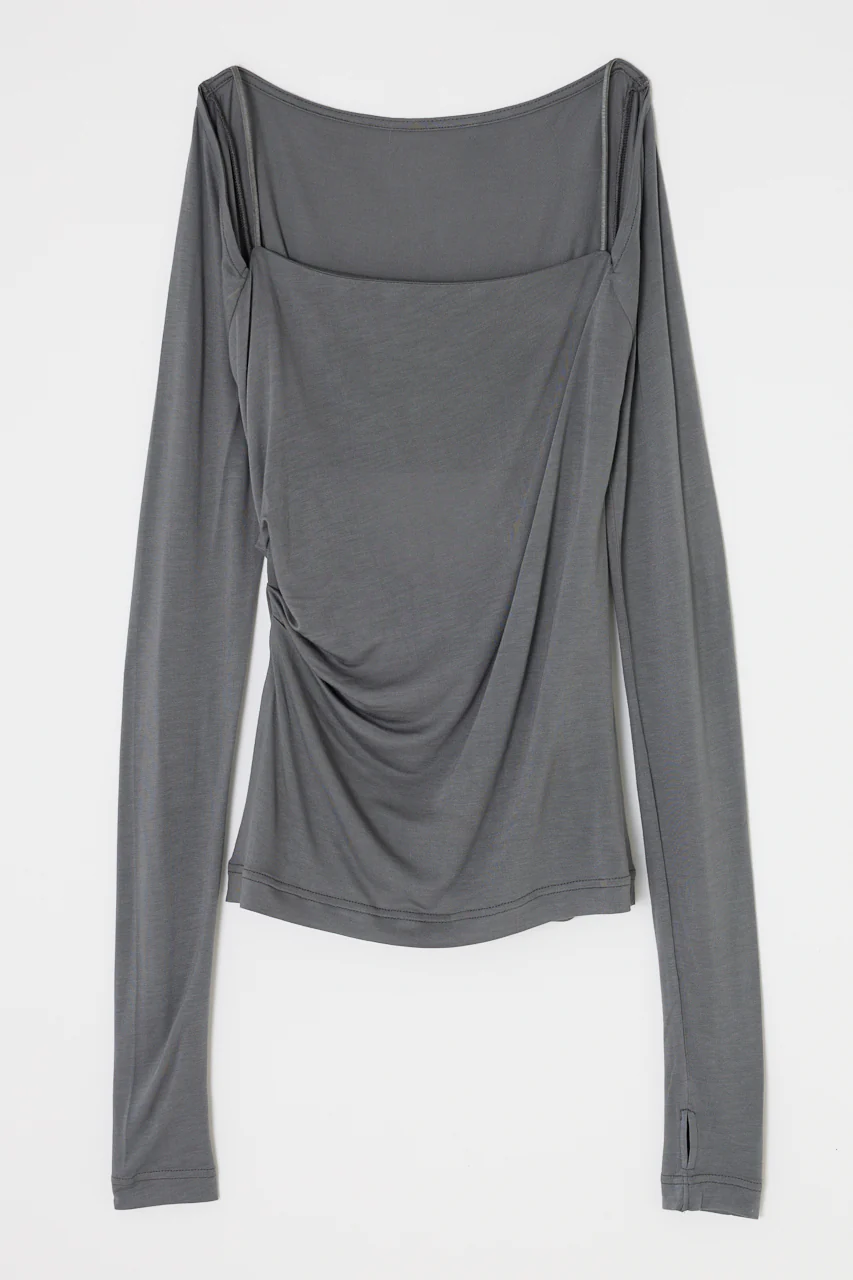 SQUARE NECK GATHER TOP