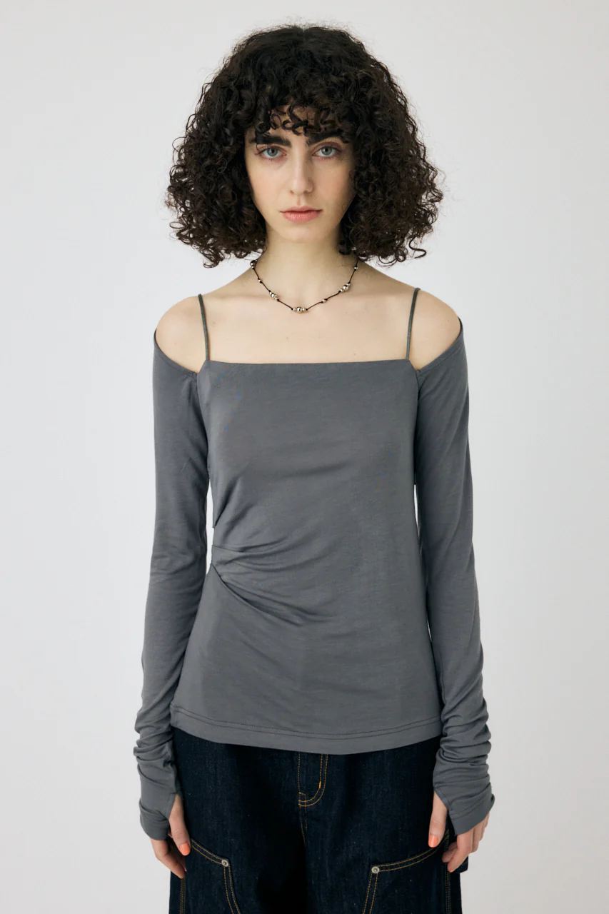 SQUARE NECK GATHER TOP - Image 2