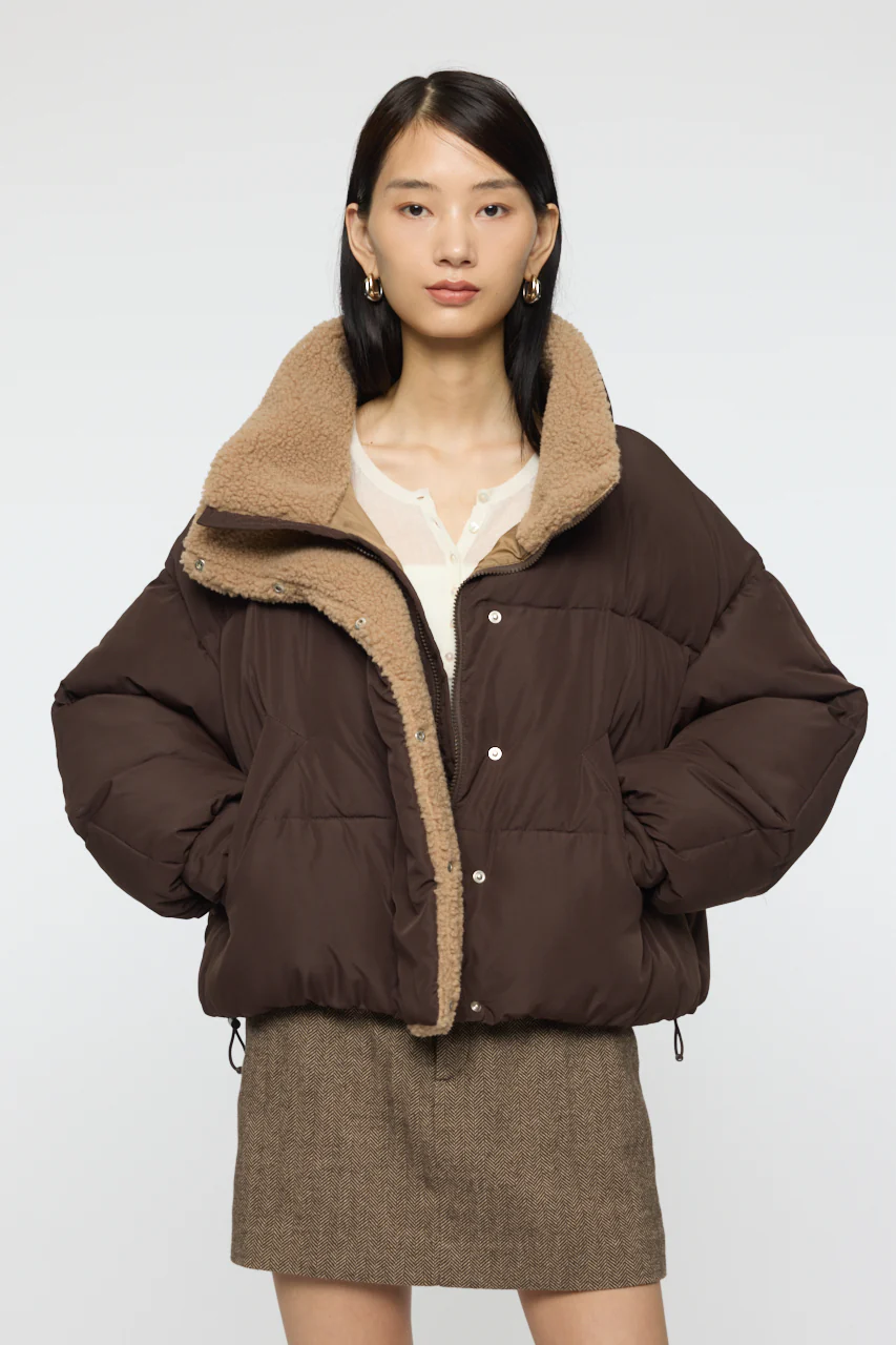 STAND COLLAR PUFFER JACKET - Image 2