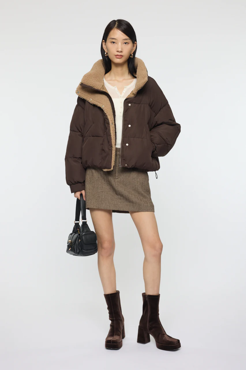 STAND COLLAR PUFFER JACKET - Image 3