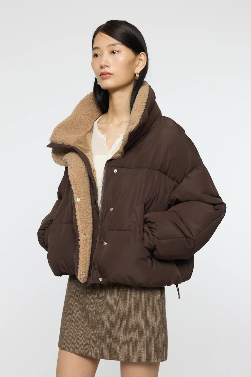 STAND COLLAR PUFFER JACKET - Image 4