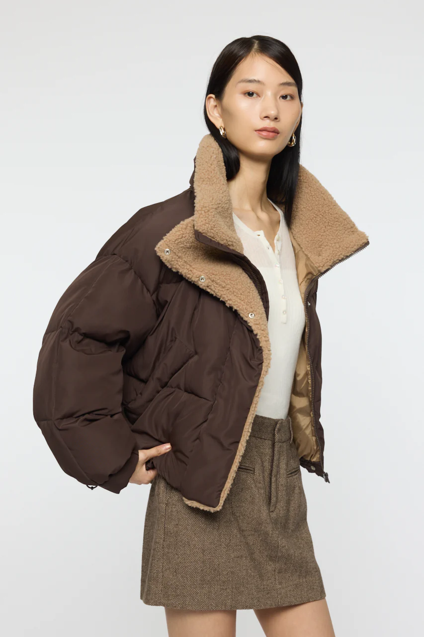 STAND COLLAR PUFFER JACKET - Image 5