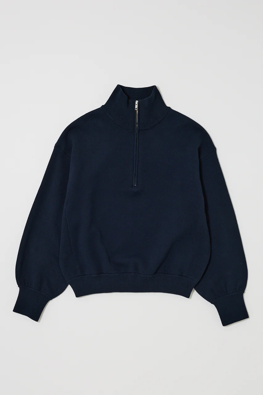 SWEAT LIKE HALF ZIP KNIT