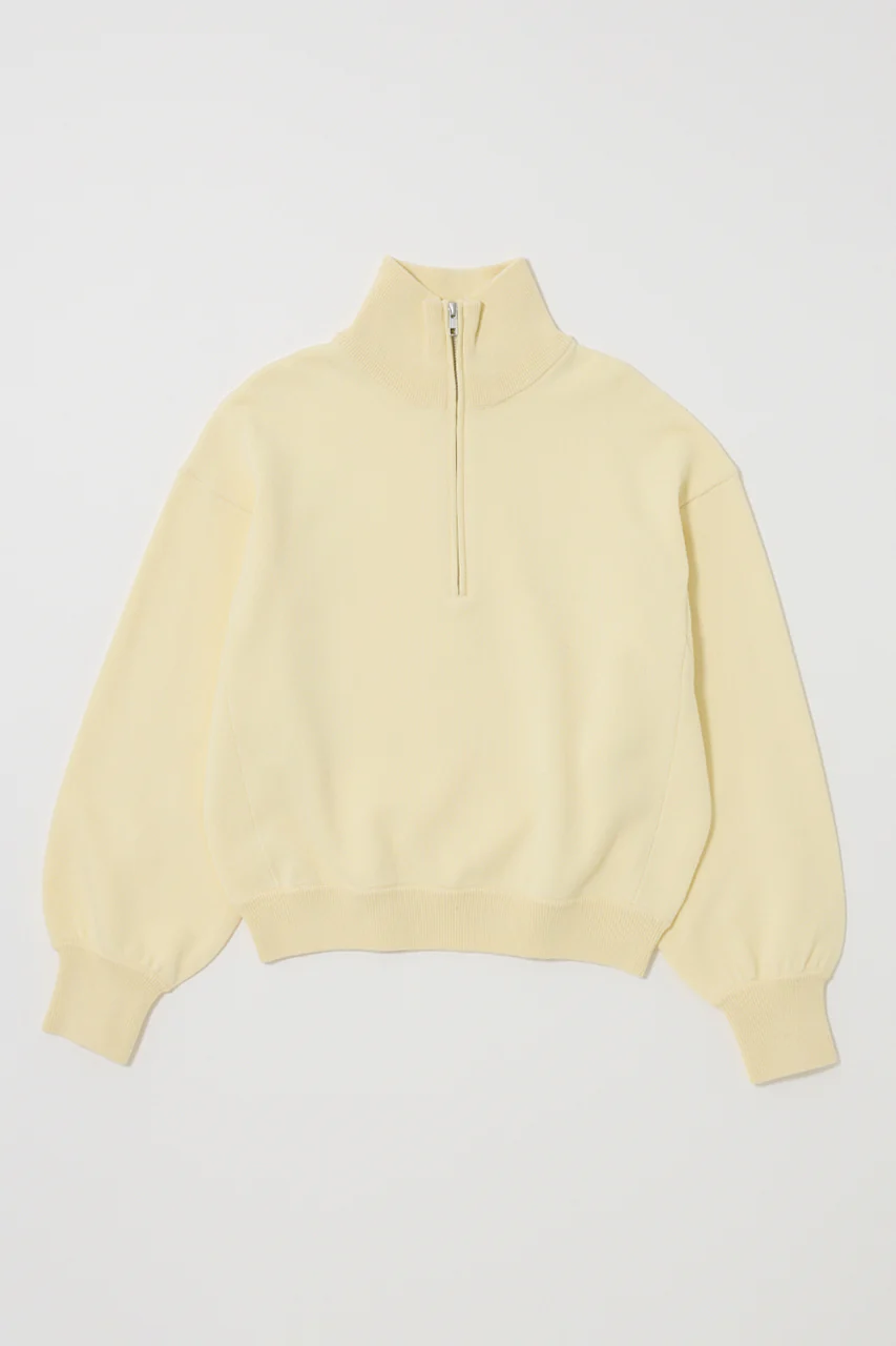 SWEAT LIKE HALF ZIP KNIT