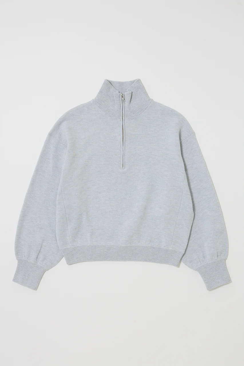 SWEAT LIKE HALF ZIP KNIT