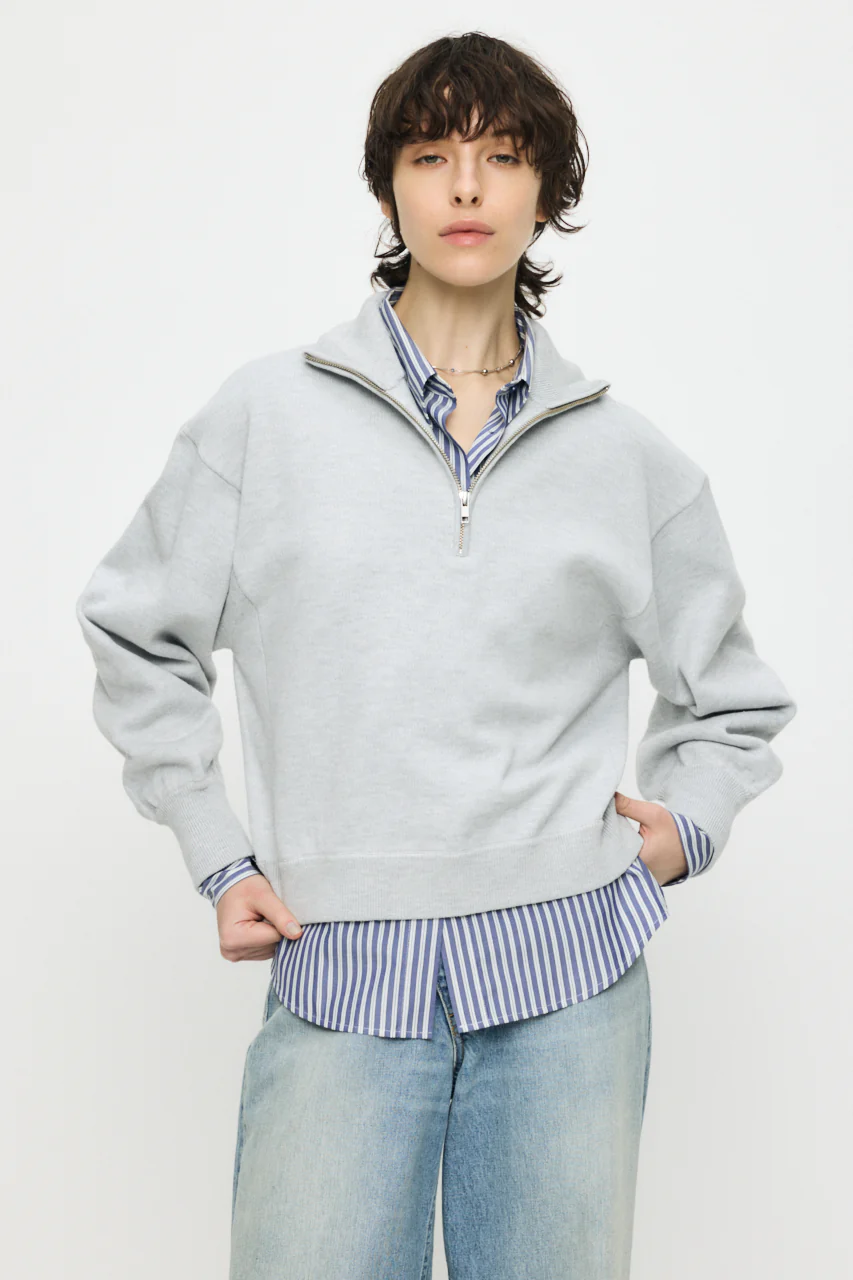 SWEAT LIKE HALF ZIP KNIT - Image 2