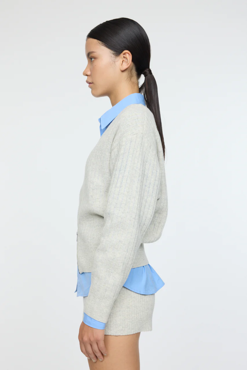 ZIP UP KNIT CARDIGAN - Image 3