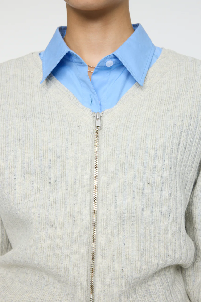 ZIP UP KNIT CARDIGAN - Image 6