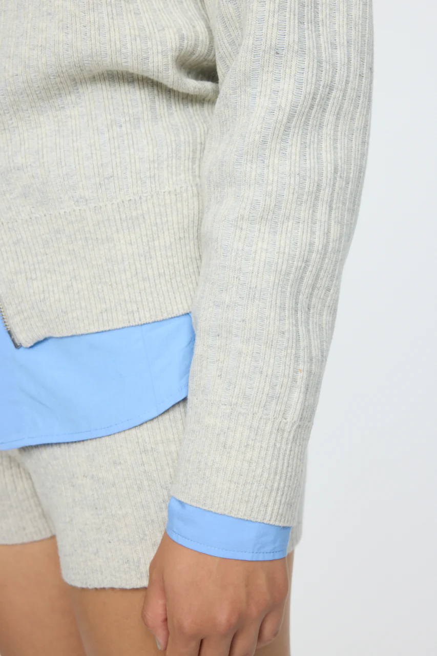 ZIP UP KNIT CARDIGAN - Image 7