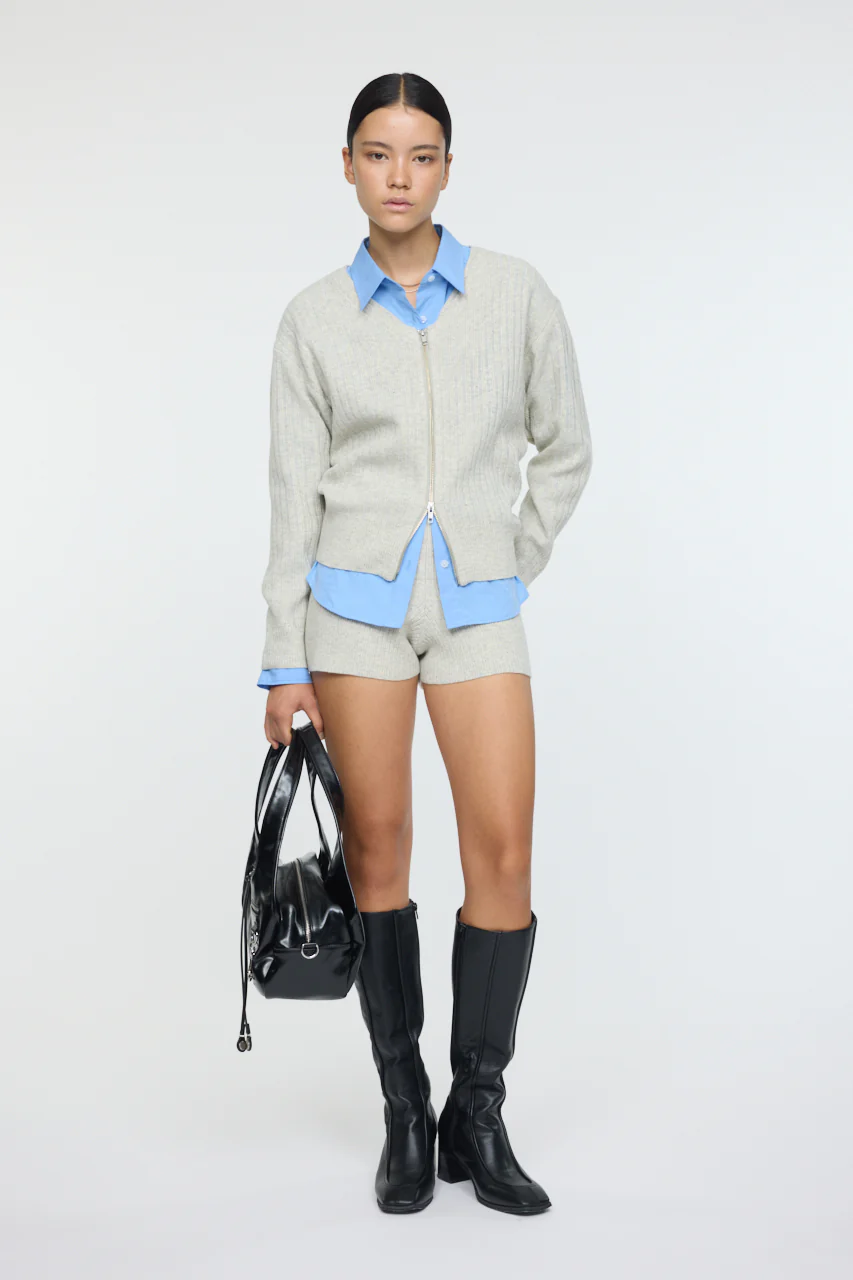 ZIP UP KNIT CARDIGAN - Image 9